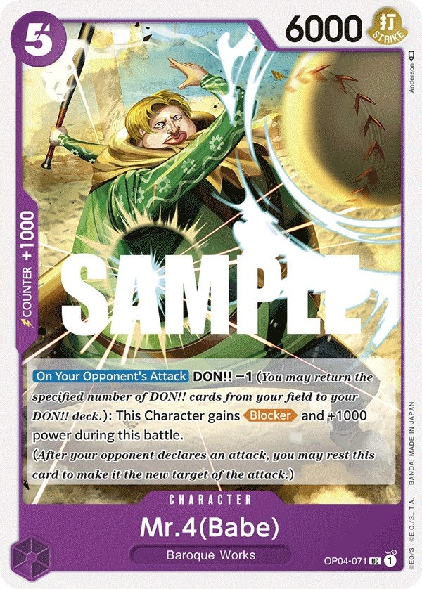 Image for Mr.4 (Babe) (OP04-071) (Kingdoms of Intrigue) - One Piece Card Game