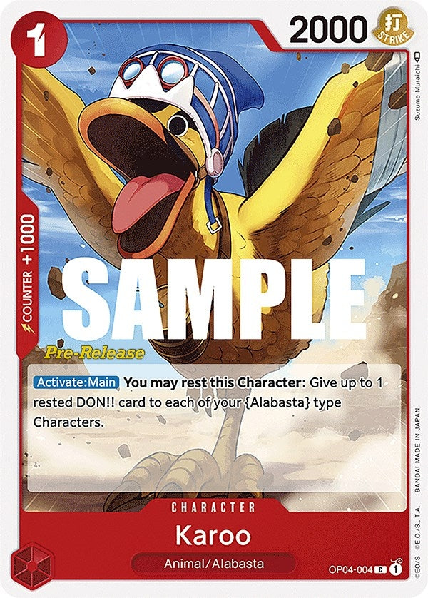 Image for Karoo (OP04-004) (Kingdoms of Intrigue Pre-Release Cards) - One Piece Card Game