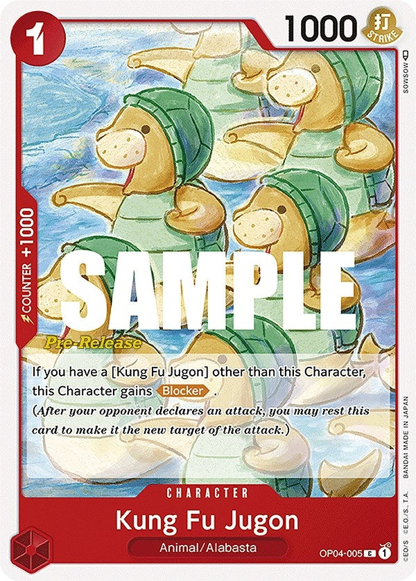 Image for Kung Fu Jugon (OP04-005) (Kingdoms of Intrigue Pre-Release Cards) - One Piece Card Game