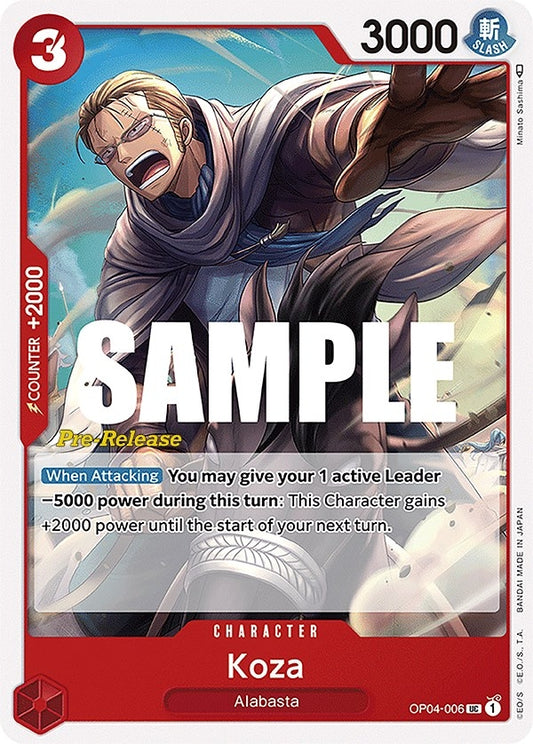 Image for Koza (OP04-006) (Kingdoms of Intrigue Pre-Release Cards) - One Piece Card Game