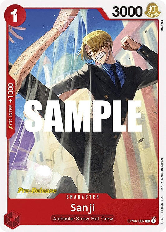 Image for Sanji (007) (OP04-007) (Kingdoms of Intrigue Pre-Release Cards) - One Piece Card Game