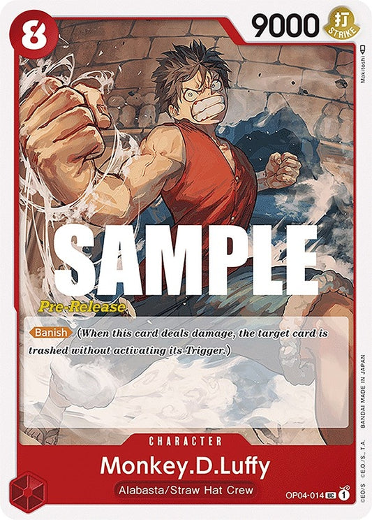 Image for Monkey.D.Luffy (OP04-014) (Kingdoms of Intrigue Pre-Release Cards) - One Piece Card Game