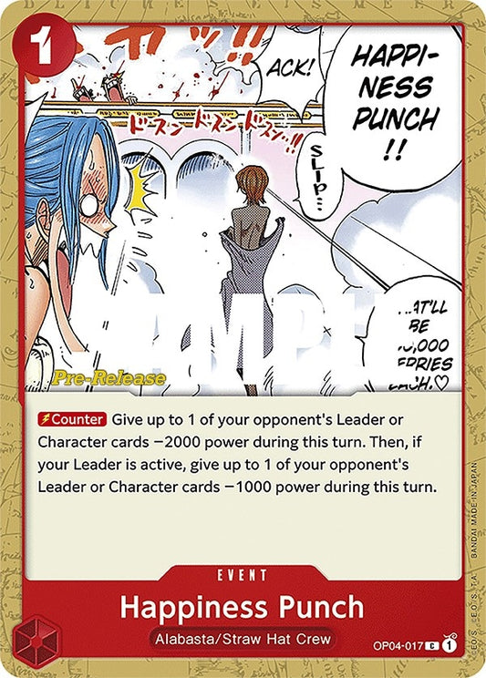 Image for Happiness Punch (OP04-017) (Kingdoms of Intrigue Pre-Release Cards) - One Piece Card Game