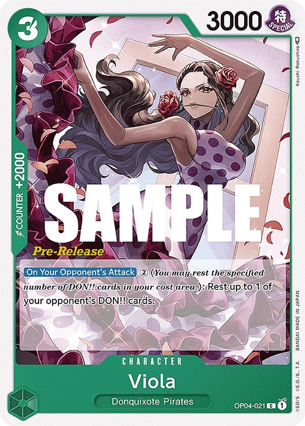 Image for Viola (OP04-021) (Kingdoms of Intrigue Pre-Release Cards) - One Piece Card Game