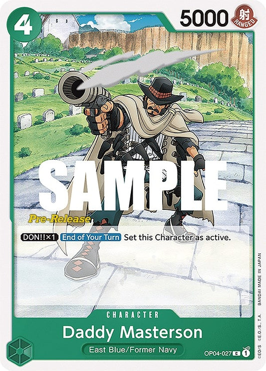 Image for Daddy Masterson (OP04-027) (Kingdoms of Intrigue Pre-Release Cards) - One Piece Card Game