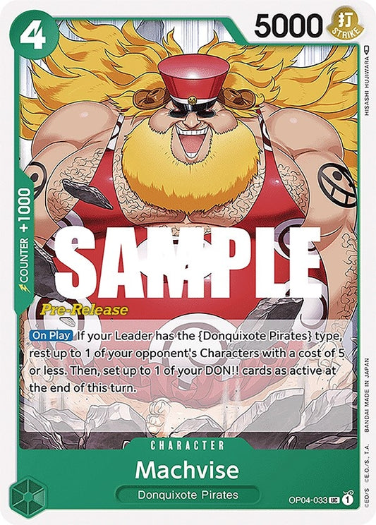 Image for Machvise (OP04-033) (Kingdoms of Intrigue Pre-Release Cards) - One Piece Card Game