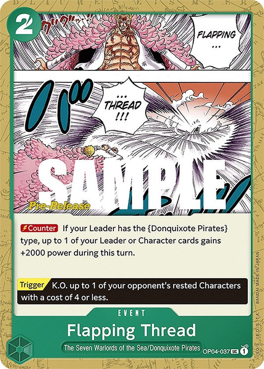 Image for Flapping Thread (OP04-037) (Kingdoms of Intrigue Pre-Release Cards) - One Piece Card Game