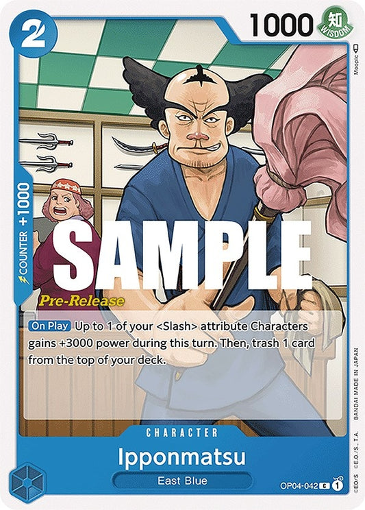 Image for Ipponmatsu (OP04-042) (Kingdoms of Intrigue Pre-Release Cards) - One Piece Card Game