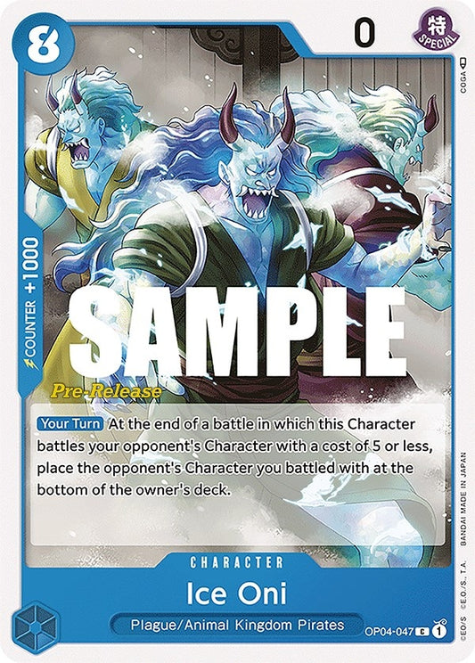Image for Ice Oni (OP04-047) (Kingdoms of Intrigue Pre-Release Cards) - One Piece Card Game
