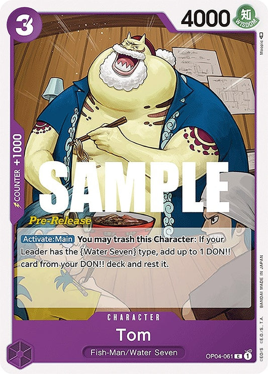 Image for Tom (OP04-061) (Kingdoms of Intrigue Pre-Release Cards) - One Piece Card Game