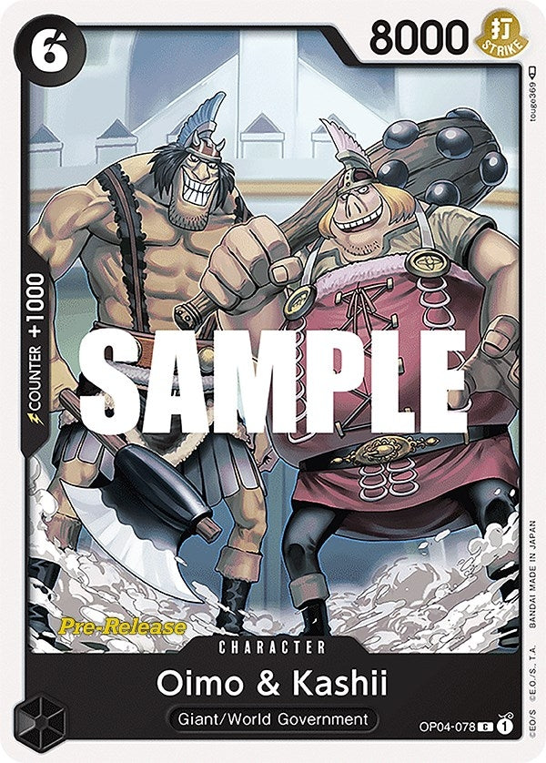 Image for Oimo & Kashii (OP04-078) (Kingdoms of Intrigue Pre-Release Cards) - One Piece Card Game