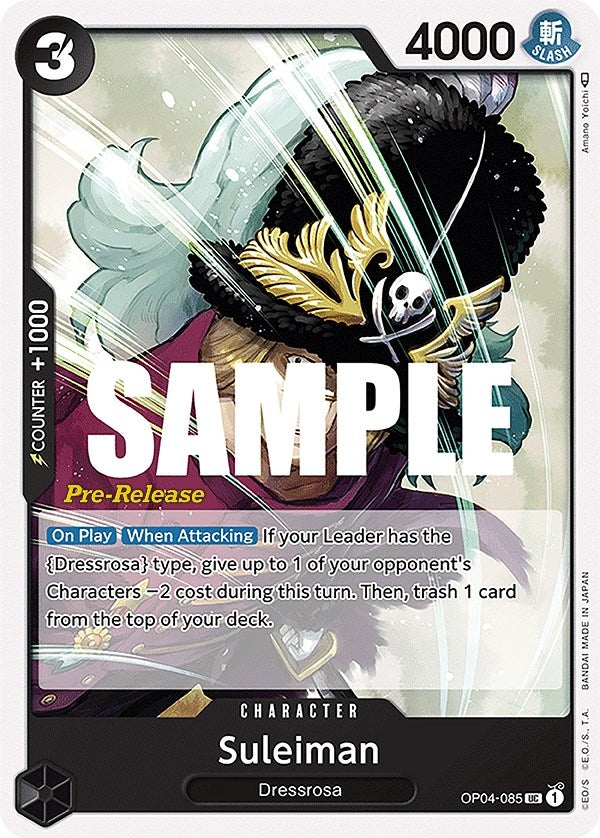 Image for Suleiman (OP04-085) (Kingdoms of Intrigue Pre-Release Cards) - One Piece Card Game