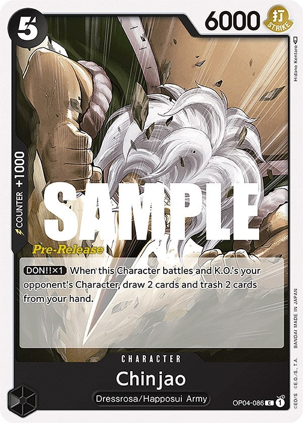 Image for Chinjao (OP04-086) (Kingdoms of Intrigue Pre-Release Cards) - One Piece Card Game