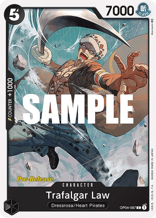 Image for Trafalgar Law (OP04-087) (Kingdoms of Intrigue Pre-Release Cards) - One Piece Card Game