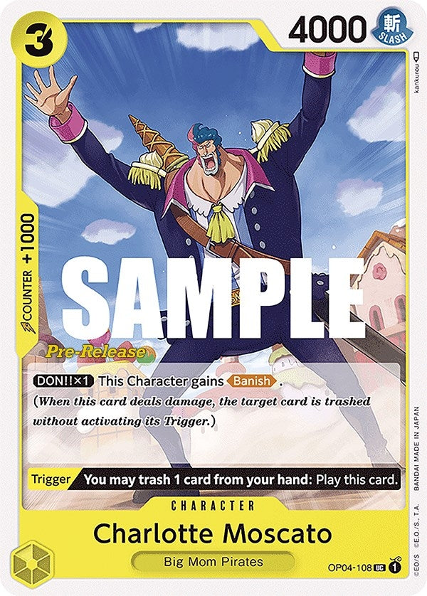 Image for Charlotte Moscato (OP04-108) (Kingdoms of Intrigue Pre-Release Cards) - One Piece Card Game