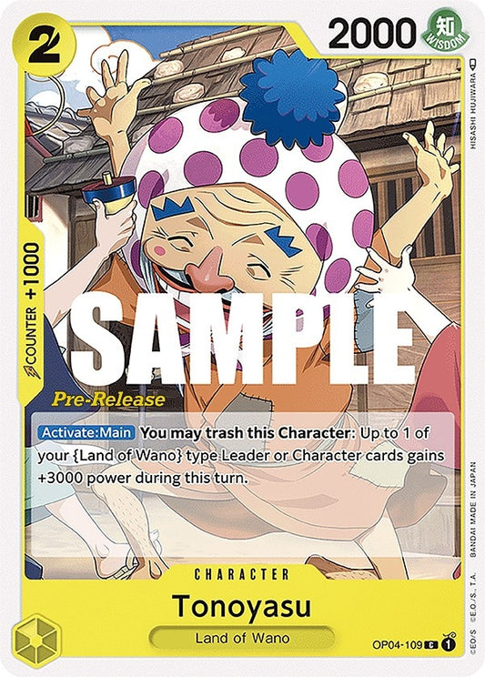 Image for Tonoyasu (OP04-109) (Kingdoms of Intrigue Pre-Release Cards) - One Piece Card Game