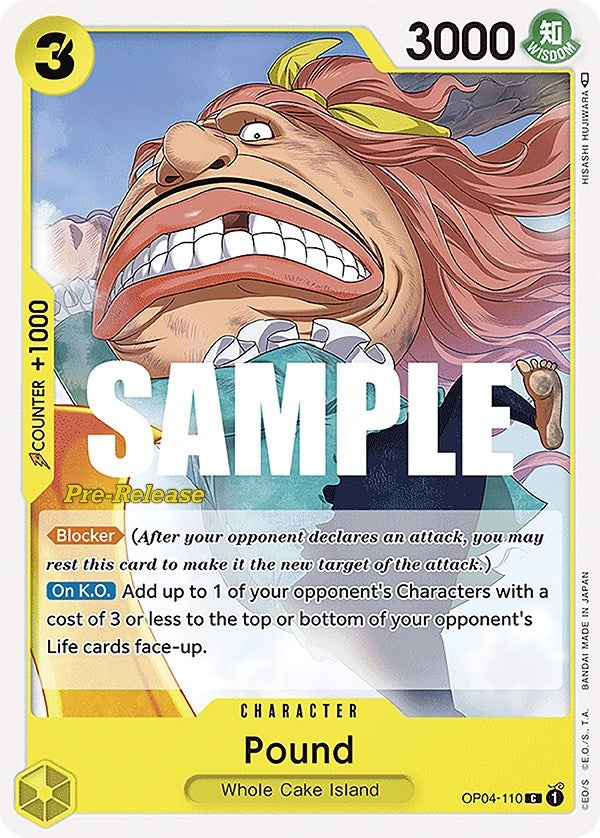 Image for Pound (OP04-110) (Kingdoms of Intrigue Pre-Release Cards) - One Piece Card Game