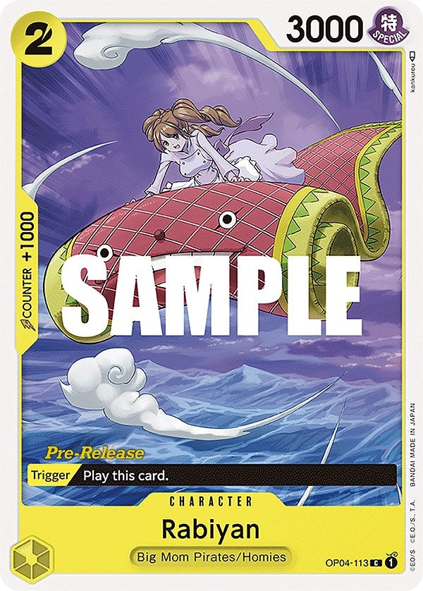 Image for Rabiyan (OP04-113) (Kingdoms of Intrigue Pre-Release Cards) - One Piece Card Game
