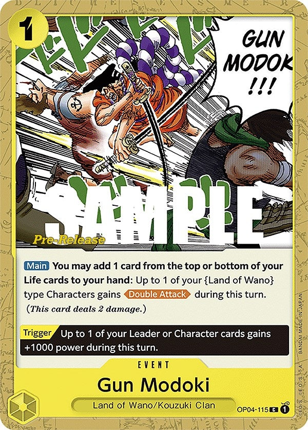 Image for Gun Modoki (OP04-115) (Kingdoms of Intrigue Pre-Release Cards) - One Piece Card Game