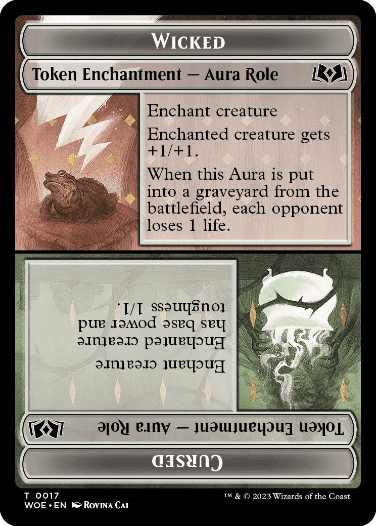 Image for Wicked Role / Cursed Role // Emblem - On An Adventure Double-Sided Token (17 // 18) (Wilds of Eldraine) - Magic: The Gathering