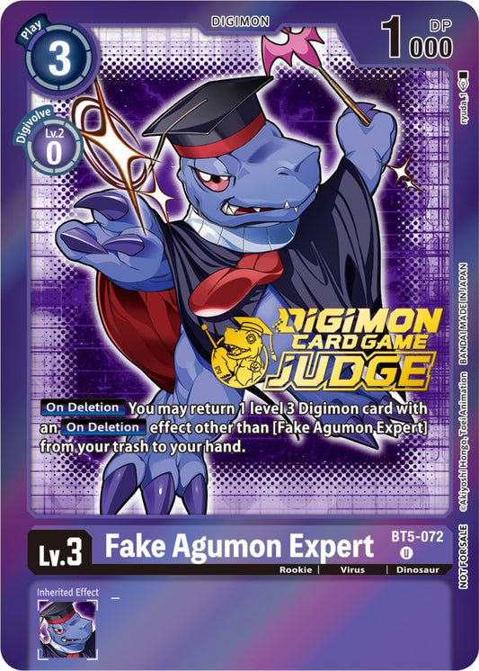 Image for Fake Agumon Expert - BT5-072 (Judge Pack 4) (BT5-072 U) (Battle of Omni) - Digimon Card Game