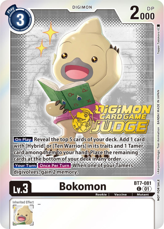 Image for Bokomon - BT7-081 (Judge Pack 4) (BT7-081 C) (Next Adventure) - Digimon Card Game