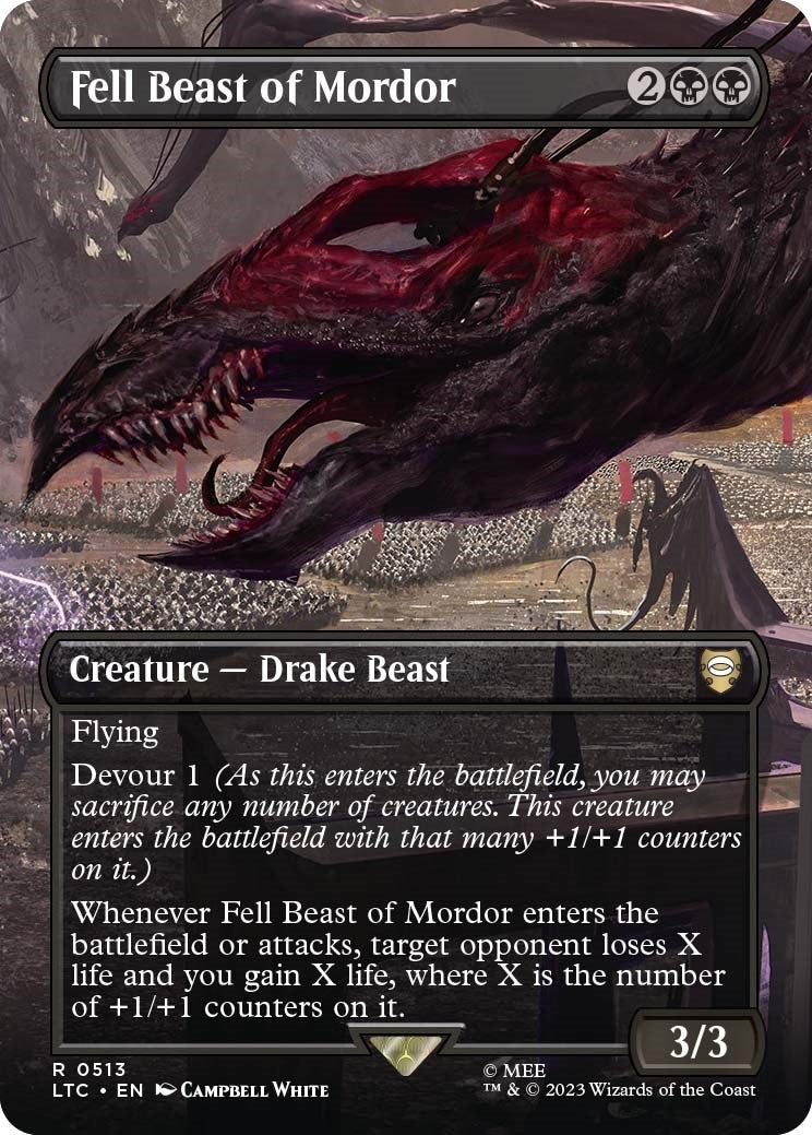 Image for Fell Beast of Mordor (Borderless) (513) (Commander: The Lord of the Rings: Tales of Middle-earth) - Magic: The Gathering