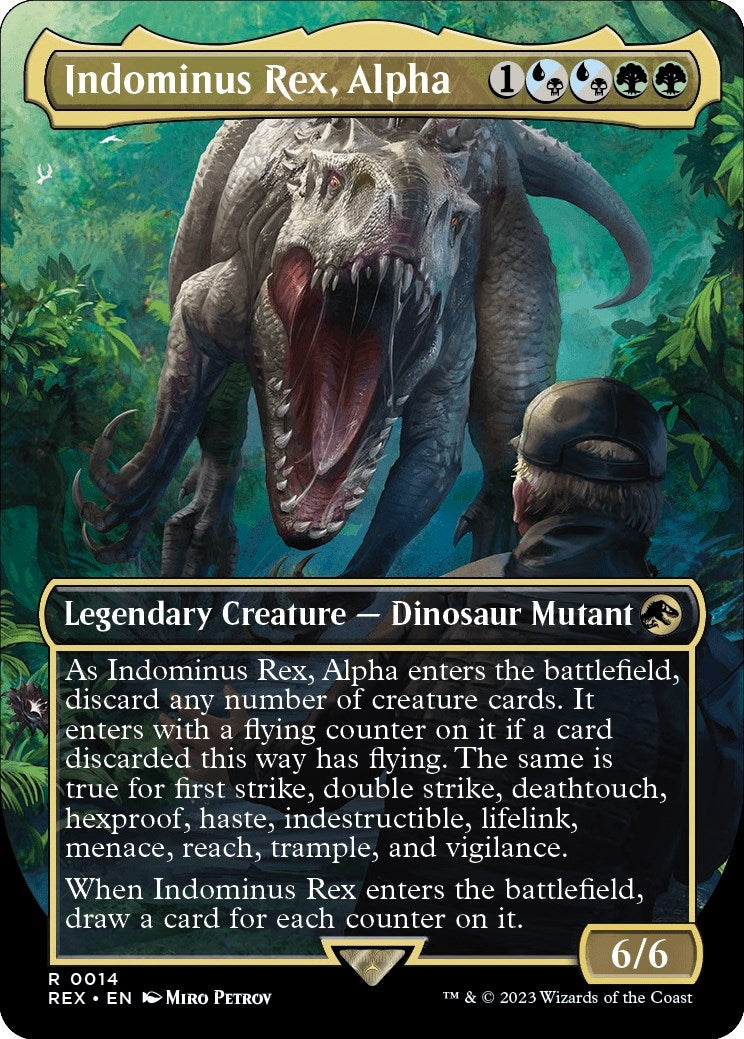 Image for Indominus Rex, Alpha (Borderless) (14) (Universes Beyond: Jurassic World Collection) - Magic: The Gathering