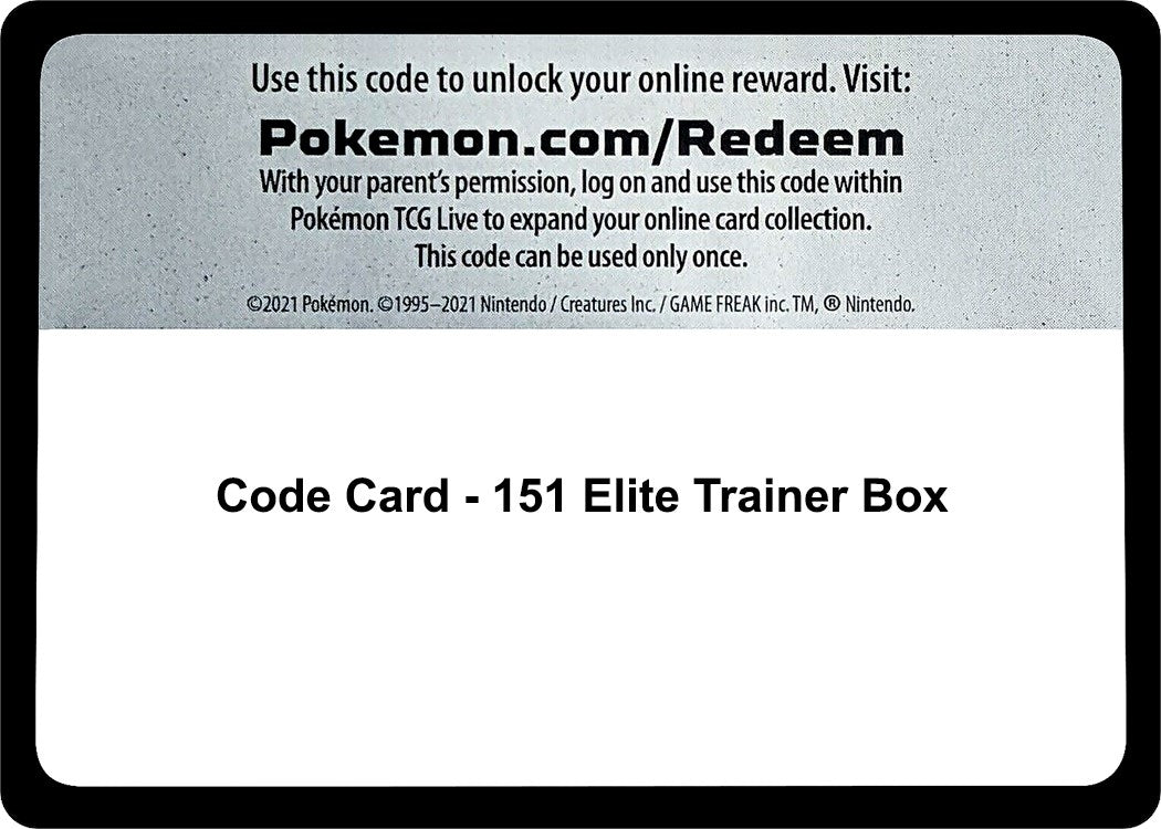 Image for Code Card - 151 Elite Trainer Box (SV: Scarlet & Violet 151) - Pokemon