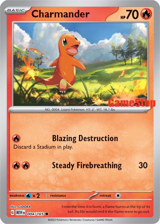 Image for Charmander - 004/165 (GameStop Exclusive) (004/165) (Miscellaneous Cards & Products) - Pokemon