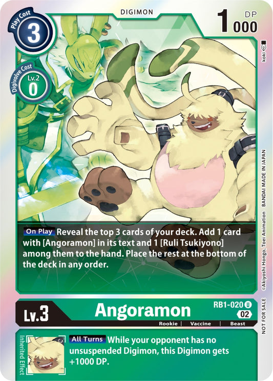 Image for Angoramon (Resurgence Booster Box Promotion Pack) (RB1-020 U) (Resurgence Booster) - Digimon Card Game