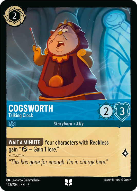 Image for Cogsworth - Talking Clock (143/204) (Rise of the Floodborn) - Disney Lorcana