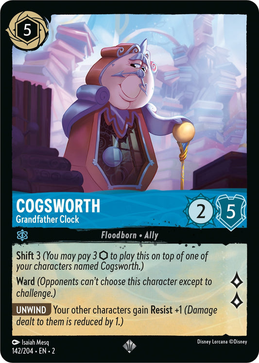 Image for Cogsworth - Grandfather Clock (142/204) (Rise of the Floodborn) - Disney Lorcana