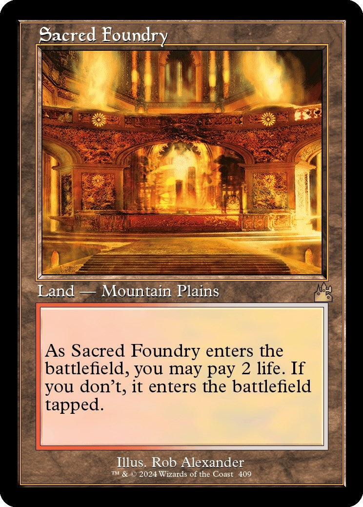 Image for Sacred Foundry (Retro Frame) (409) (Ravnica Remastered) - Magic: The Gathering