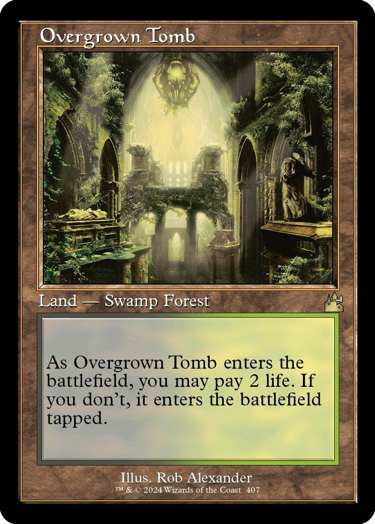 Image for Overgrown Tomb (Retro Frame) (407) (Ravnica Remastered) - Magic: The Gathering