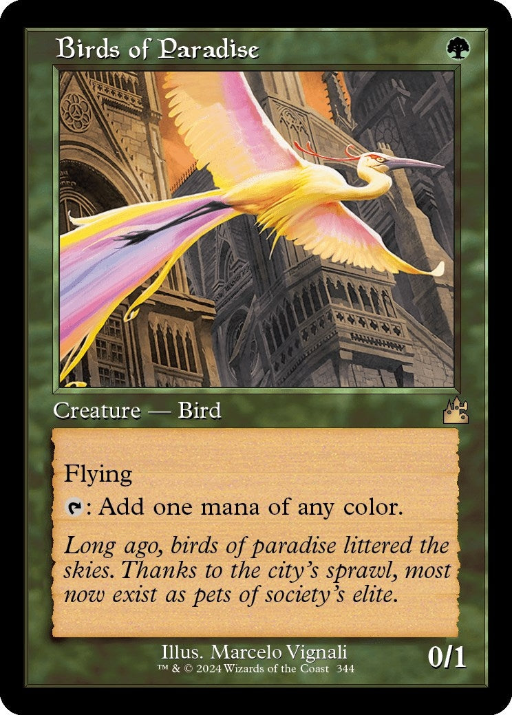 Image for Birds of Paradise (Retro Frame) (344) (Ravnica Remastered) - Magic: The Gathering