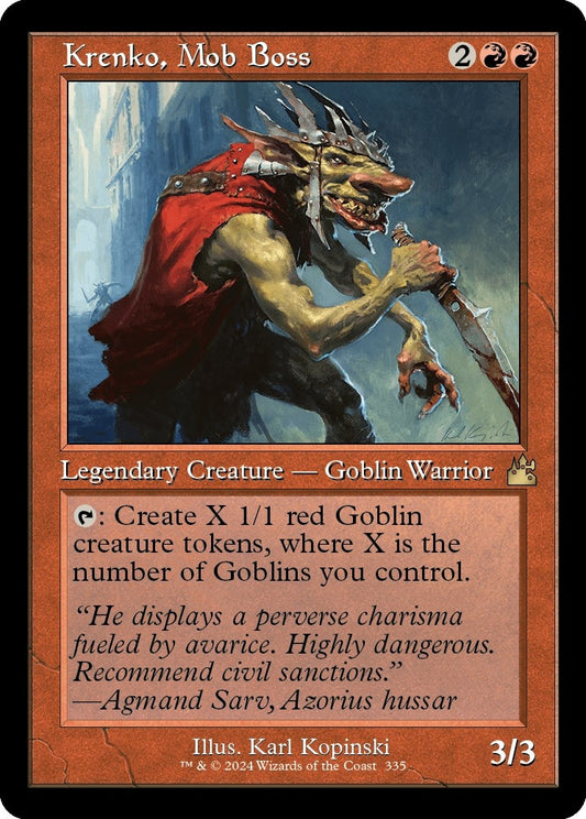 Image for Krenko, Mob Boss (Retro Frame) (335) (Ravnica Remastered) - Magic: The Gathering