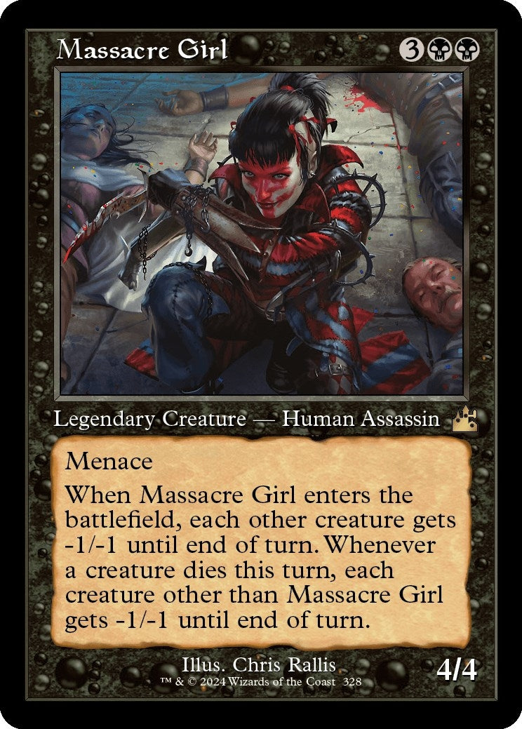 Image for Massacre Girl (Retro Frame) (328) (Ravnica Remastered) - Magic: The Gathering