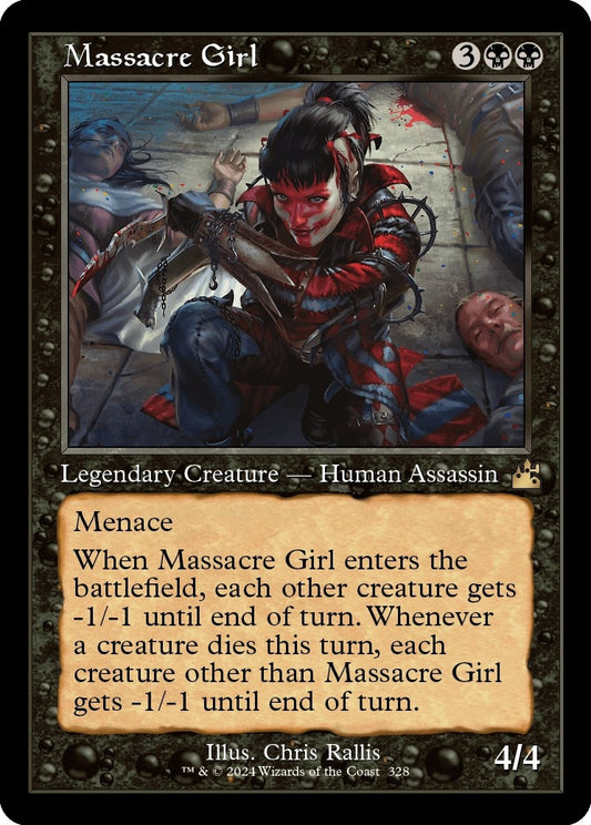 Image for Massacre Girl (Retro Frame) (328) (Ravnica Remastered) - Magic: The Gathering