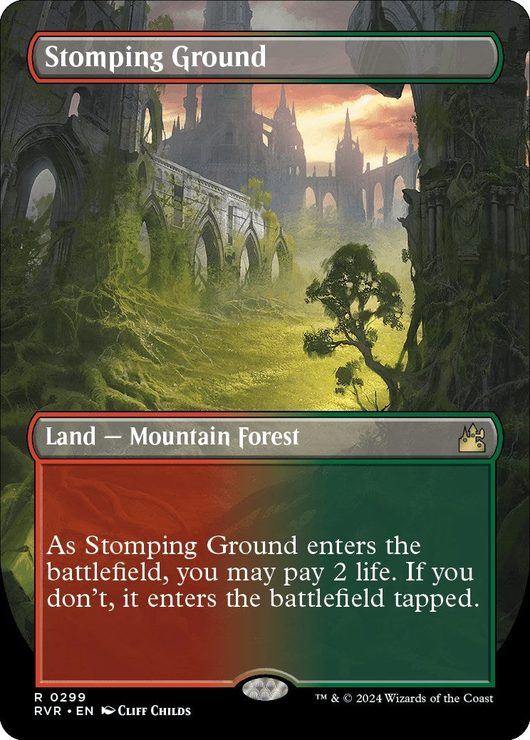 Image for Stomping Ground (Borderless) (299) (Ravnica Remastered) - Magic: The Gathering