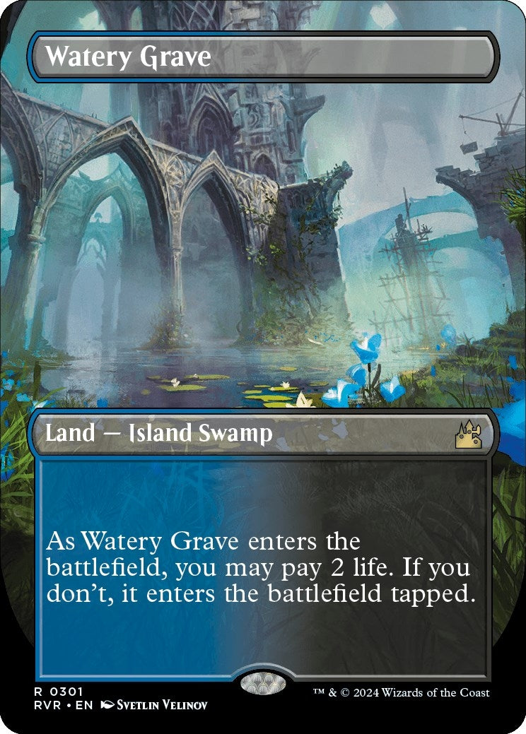 Image for Watery Grave (Borderless) (301) (Ravnica Remastered) - Magic: The Gathering
