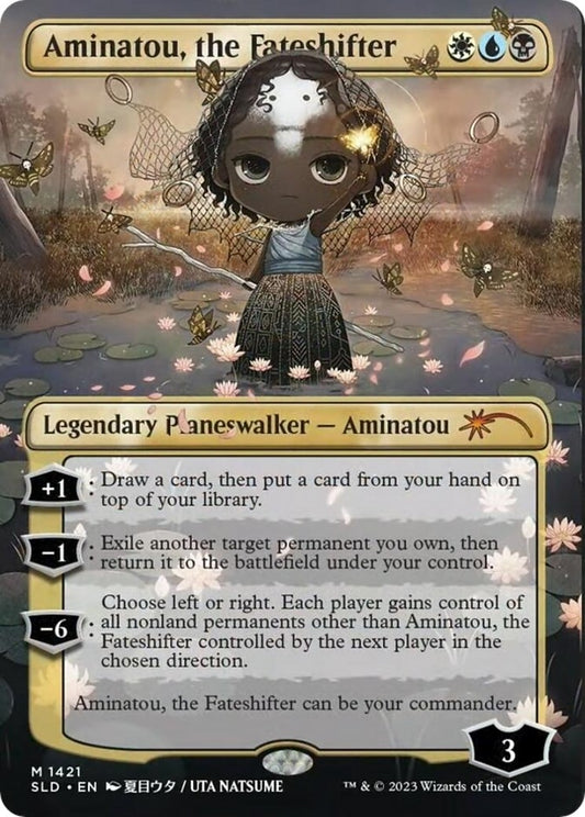 Image for Aminatou, the Fateshifter (Rainbow Foil) (1421) (Secret Lair Drop Series) - Magic: The Gathering