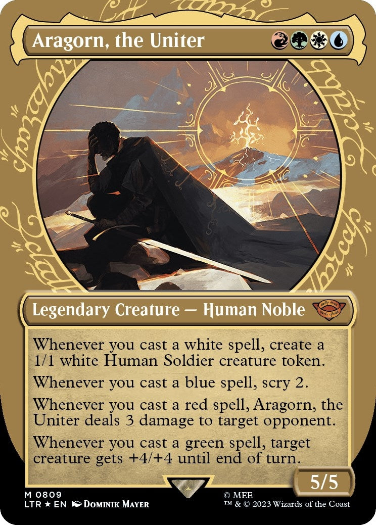 Image for Aragorn, the Uniter (Showcase) (Surge Foil) (809) (Universes Beyond: The Lord of the Rings: Tales of Middle-earth) - Magic: The Gathering