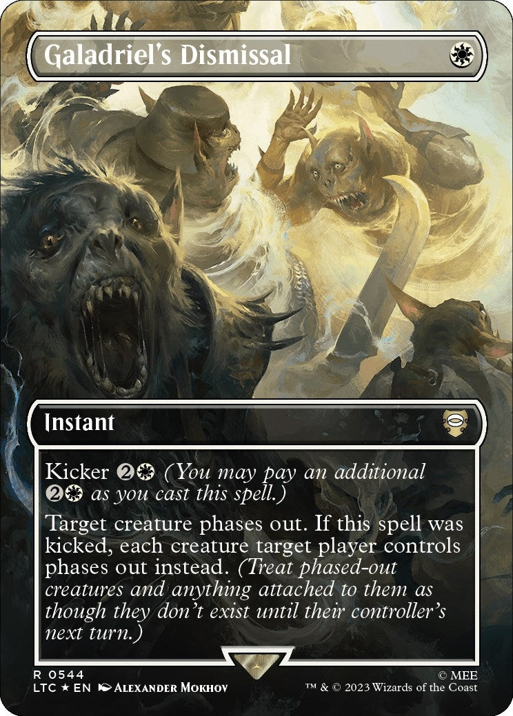 Image for Galadriel's Dismissal (Borderless) (Surge Foil) (544) (Commander: The Lord of the Rings: Tales of Middle-earth) - Magic: The Gathering