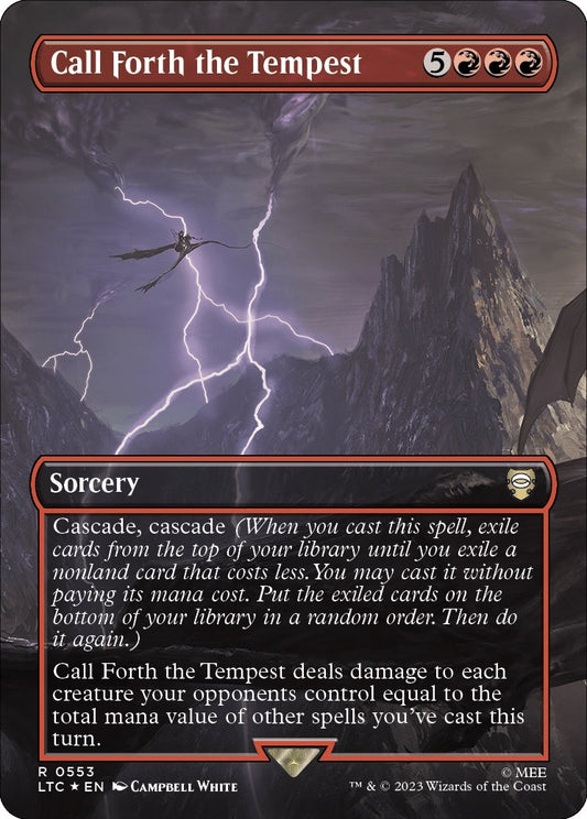 Image for Call Forth the Tempest (Borderless) (Surge Foil) (553) (Commander: The Lord of the Rings: Tales of Middle-earth) - Magic: The Gathering
