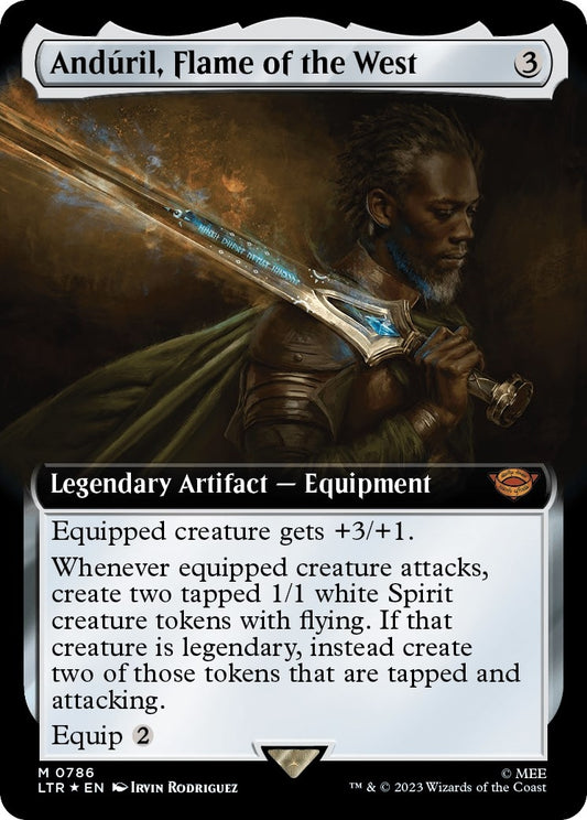 Image for Anduril, Flame of the West (Extended Art) (Surge Foil) (786) (Universes Beyond: The Lord of the Rings: Tales of Middle-earth) - Magic: The Gathering