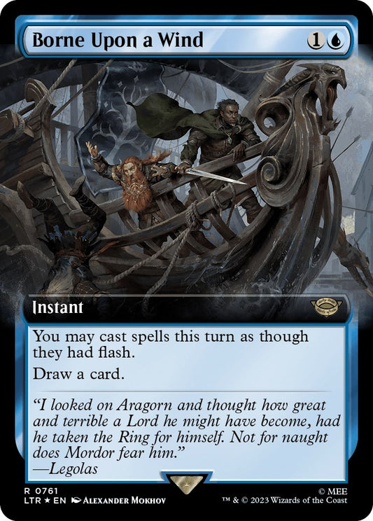 Image for Borne Upon a Wind (Extended Art) (Surge Foil) (761) (Universes Beyond: The Lord of the Rings: Tales of Middle-earth) - Magic: The Gathering