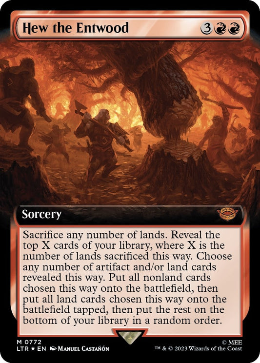 Image for Hew the Entwood (Extended Art) (Surge Foil) (772) (Universes Beyond: The Lord of the Rings: Tales of Middle-earth) - Magic: The Gathering