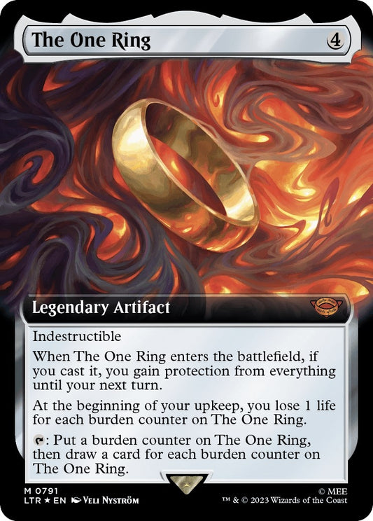 Image for The One Ring (Extended Art) (Surge Foil) (791) (Universes Beyond: The Lord of the Rings: Tales of Middle-earth) - Magic: The Gathering