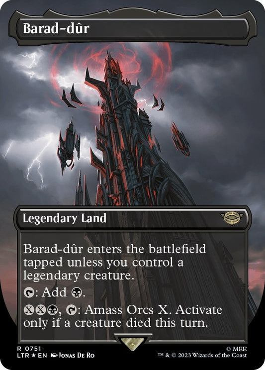 Image for Barad-dur (0751) (Borderless) (Surge Foil) (751) (Universes Beyond: The Lord of the Rings: Tales of Middle-earth) - Magic: The Gathering